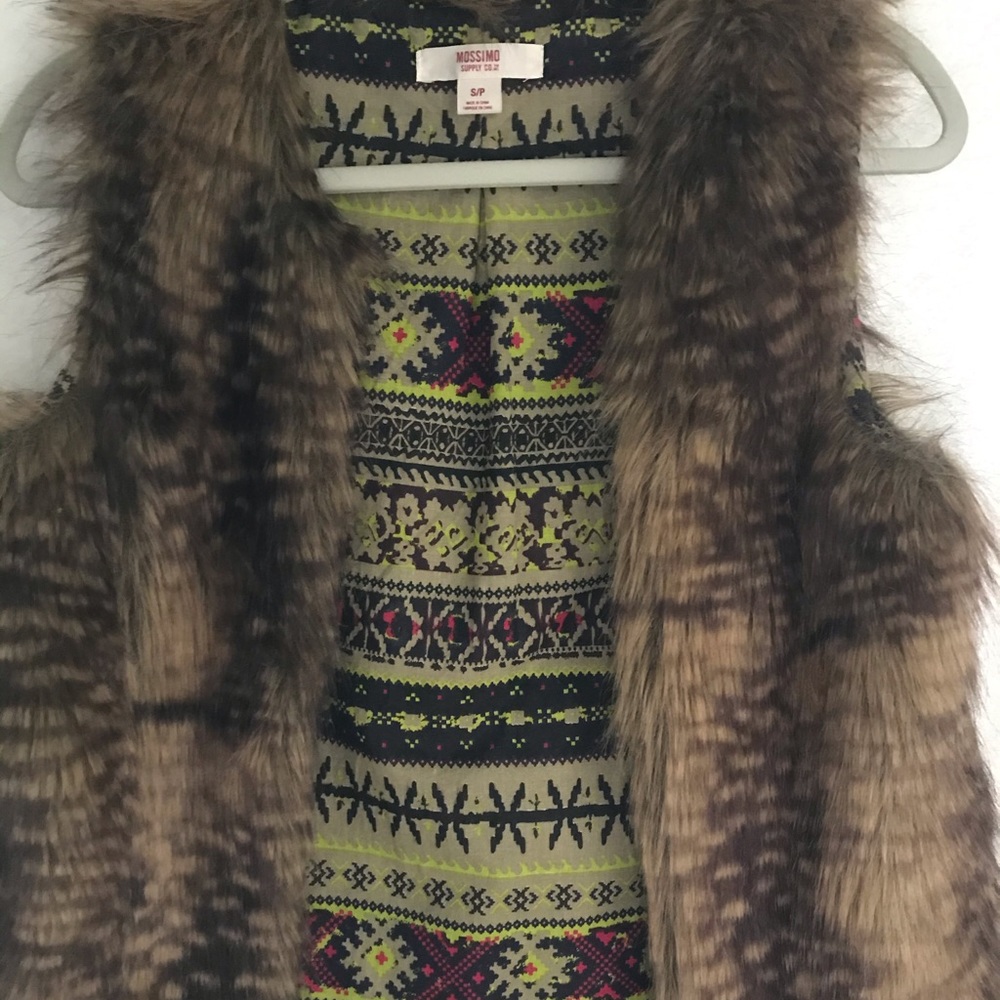 Faux Fur Vest - Size S